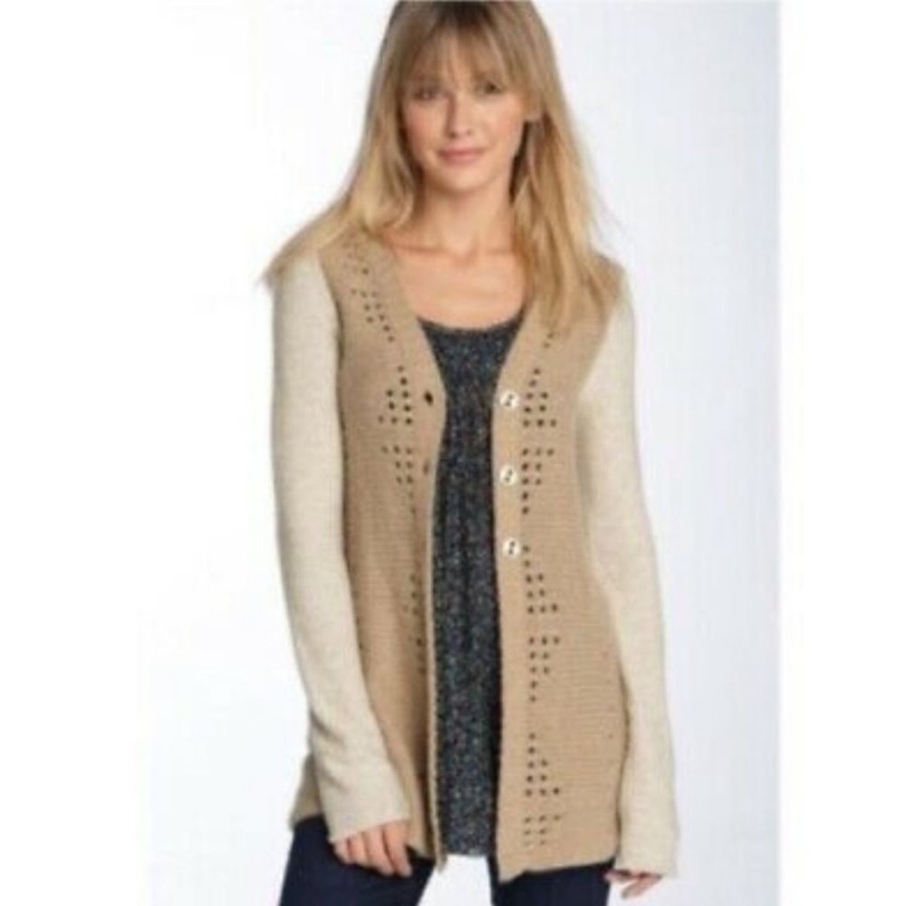 Free People Wool Pinwheel Cardigan Sweater Size X-Small